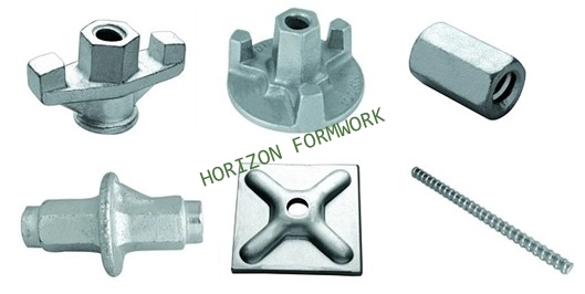 Formwork accessories, wing nut, tie-rod, washer plate, water stop