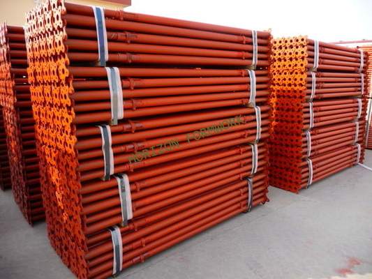 Red painted adjustable scaffolding prop post shore mild steel shoring prop 3.5m