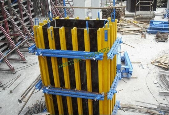 Concrete column formwork, formwork system, H20 formwork