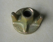 Cast wing nut with screws for concrete wall shuttering system