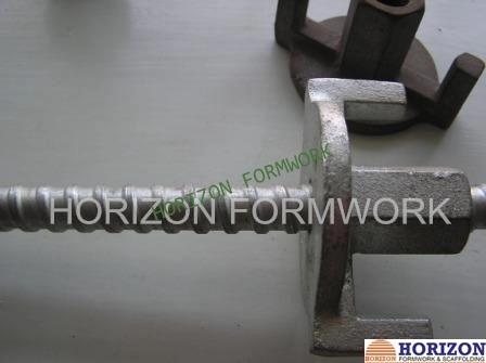 Formwork tie rod and threaded bar