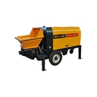 Small Concrete Pump with flexible hose, High Quality Fine Stone Trailer Pump