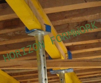Prop head H20, supporting head H20, use with props to support H20 beam in slab formwork