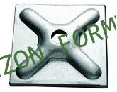 Tie rod system with wing nut and washer plate